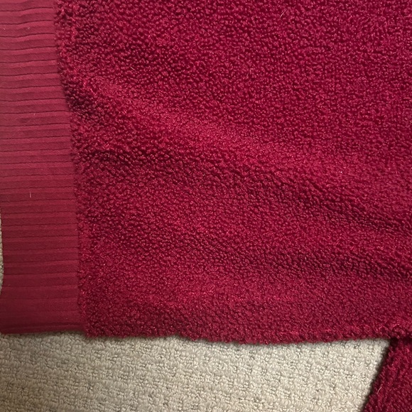 Anthropologie ‘Porridge’ sherpa burgundy sweater - Picture 2 of 3